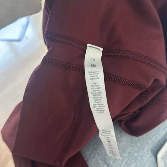 NWT Lululemon Groove Pant SHR Flare *Nulu Color: RDMR Red Merlot Sz. 10 - Picture 6 of 8